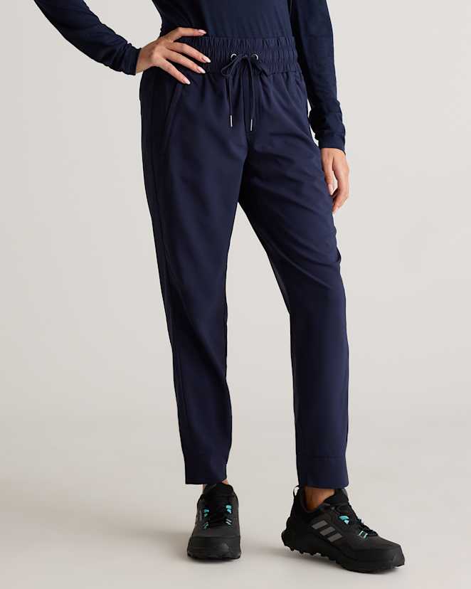 Deep Navy Micro Ripstop Mid-Rise Hike Joggers