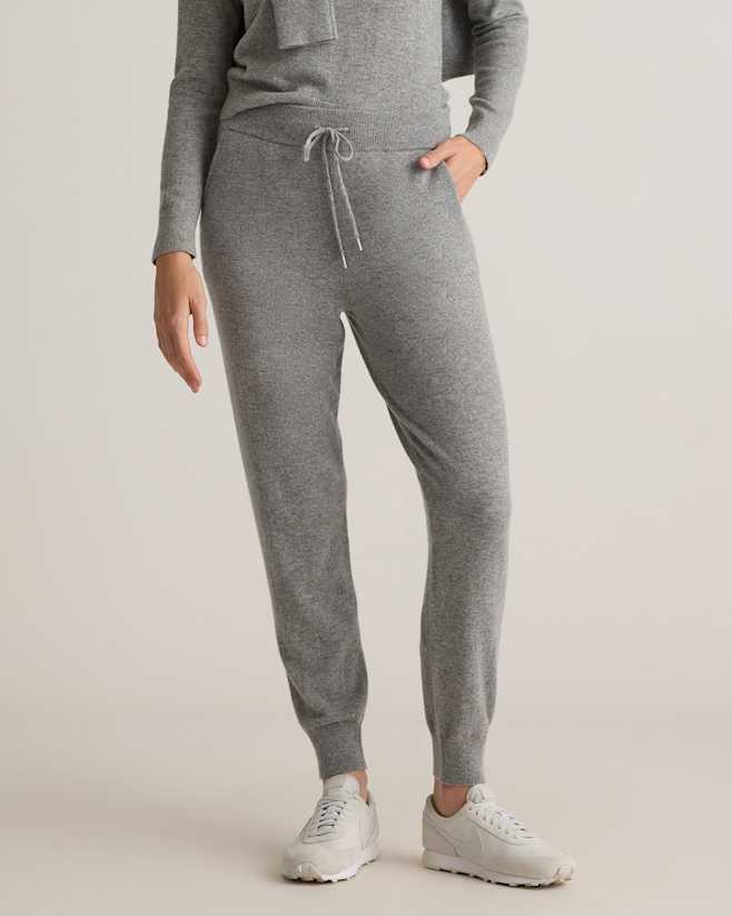 Heather Grey Mongolian Cashmere Sweatpants