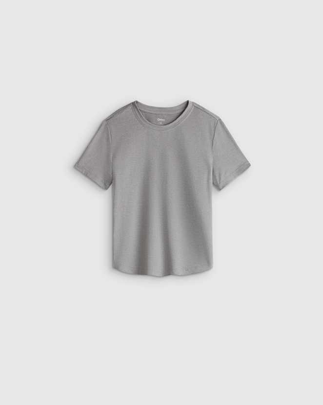 Heather Grey Girls Flowknit Breeze Tee