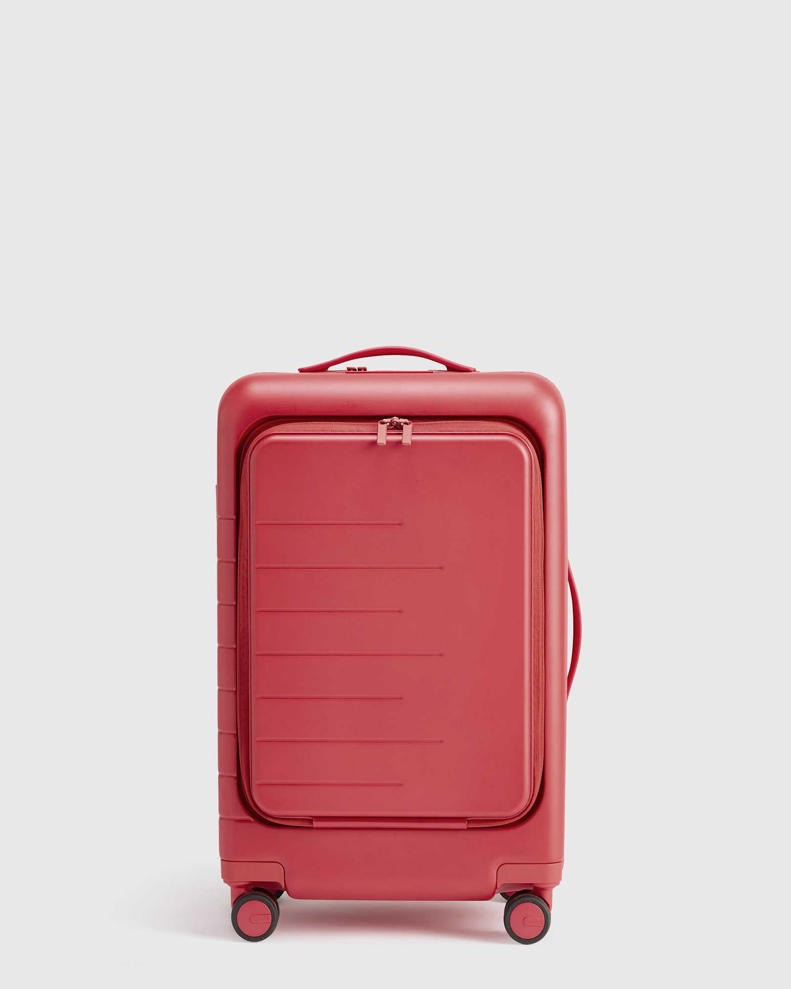 Venetian Red Front Pocket Carry-On Suitcase