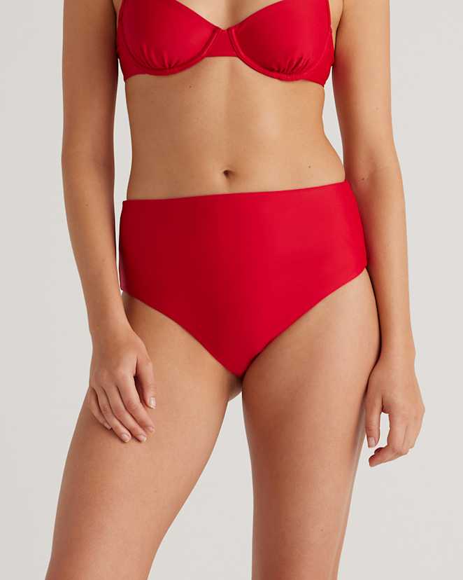 Cherry Italian High-Rise Bikini Bottom
