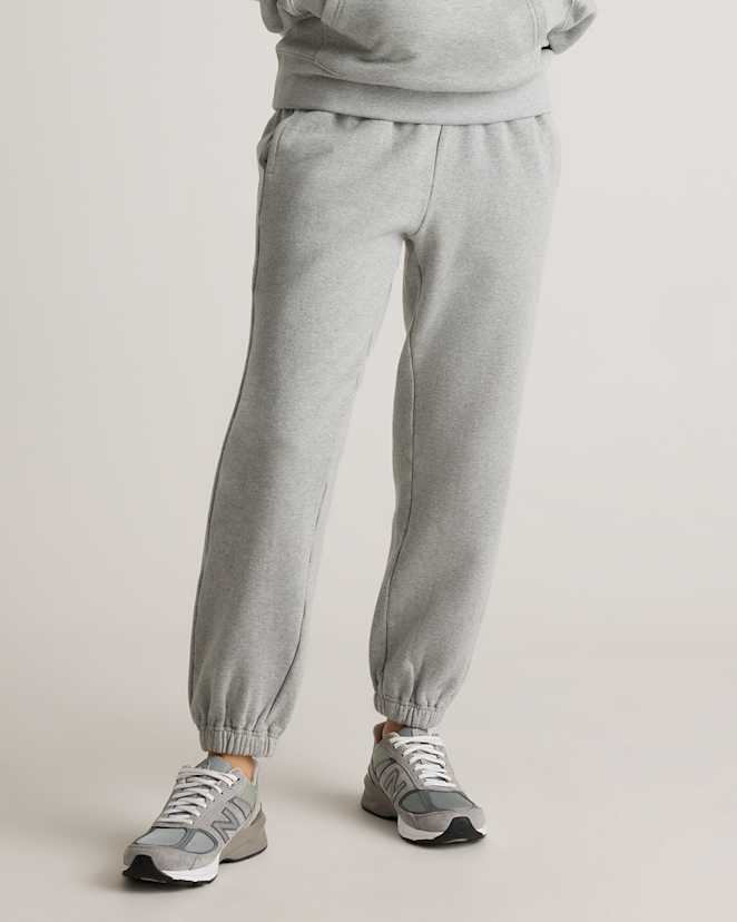 Heather Grey Organic Heavyweight Fleece Boyfriend Sweatpants