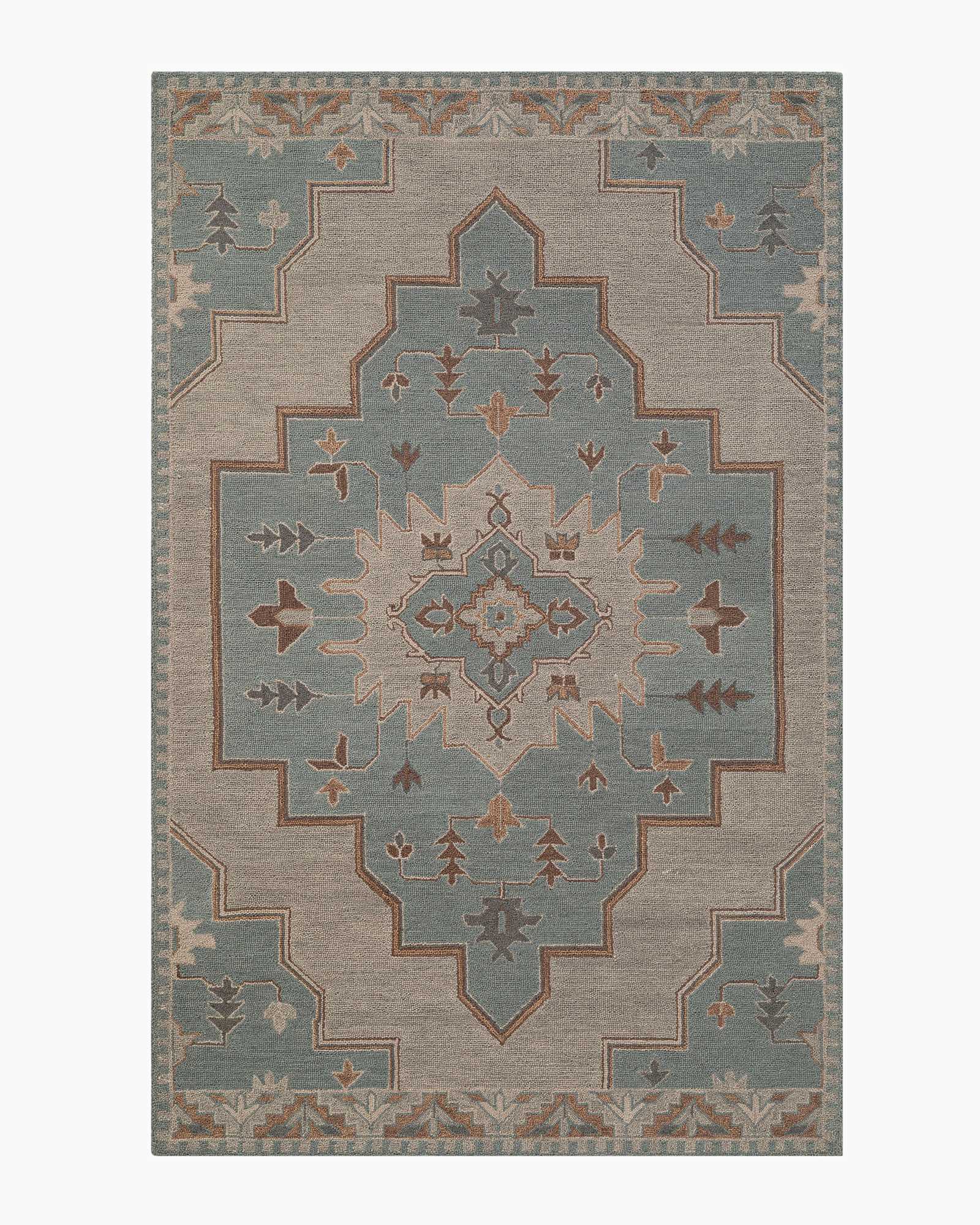 Teal Willa Wool Rug