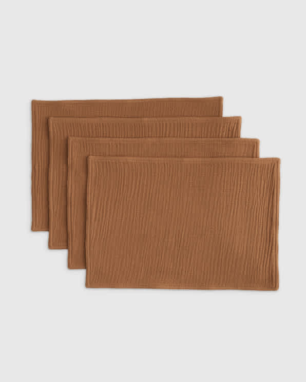 Terracotta Napperons en gaze aérée biologique