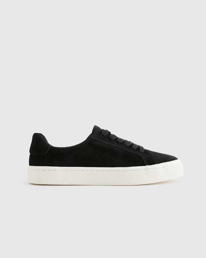 Black Italian Suede Everyday Sneaker