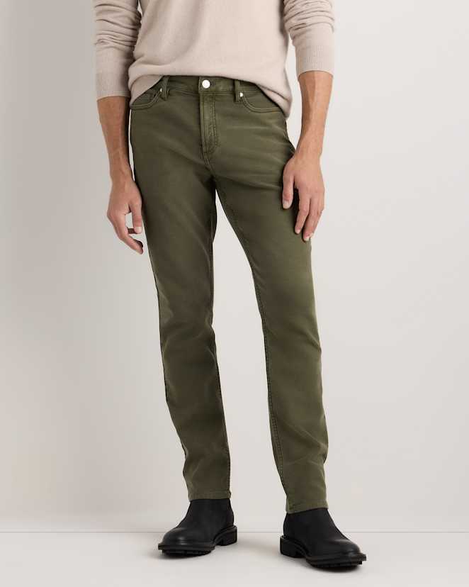 Bayberry Olive French Terry 5-Pocket Pants