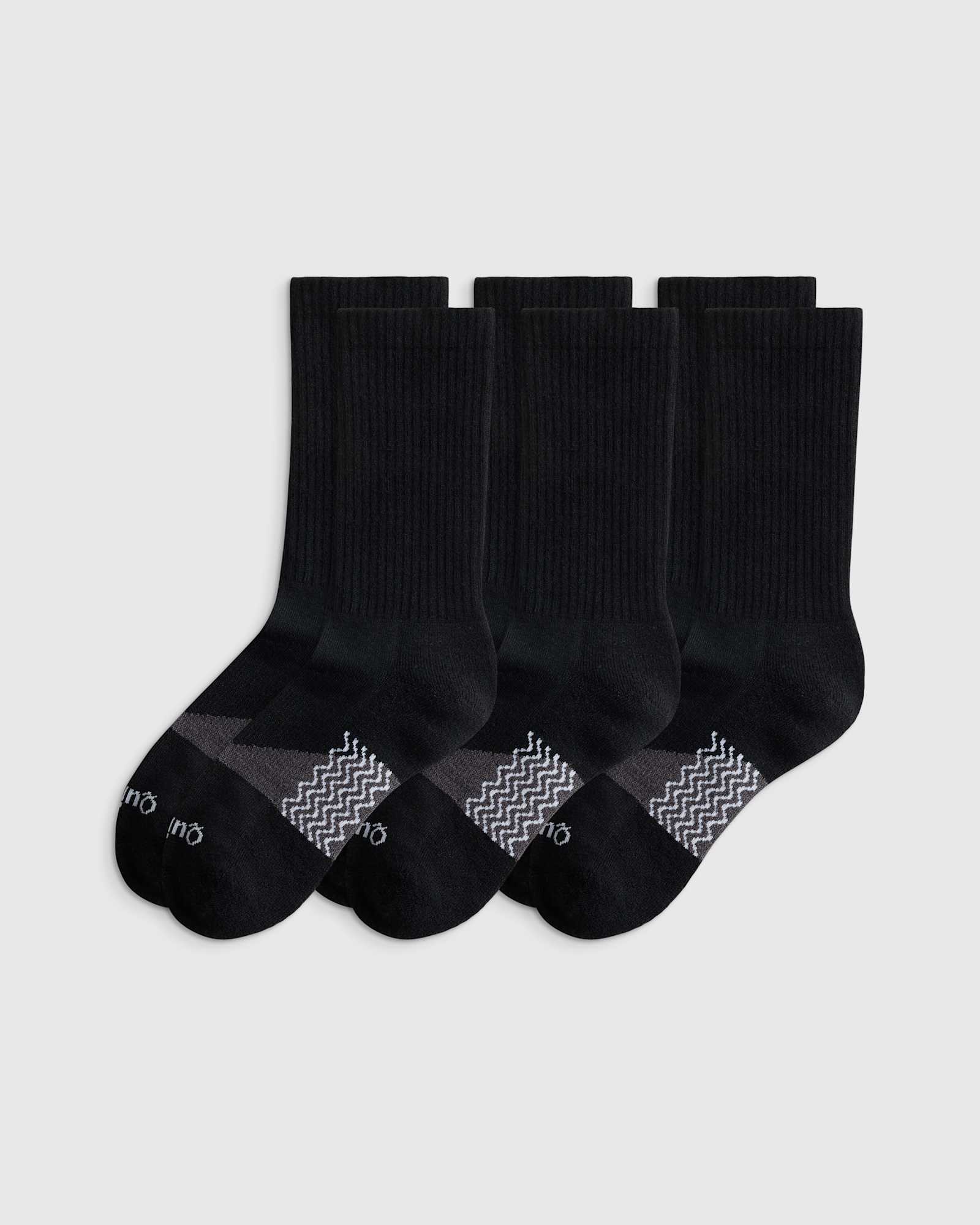 Black Alpaca Crew Socks (3-Pack)