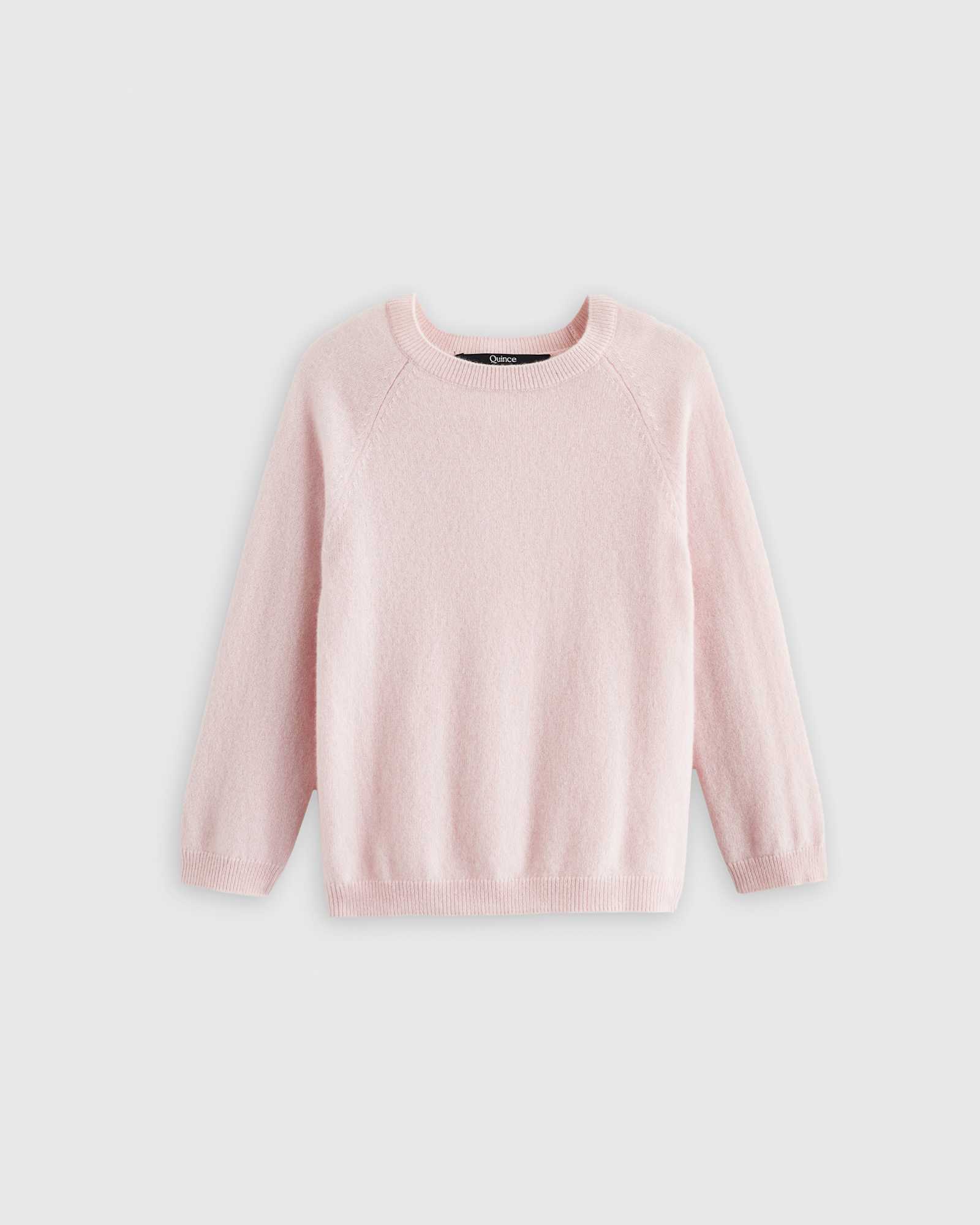 minimal-pink Washable Cashmere Crewneck Sweater