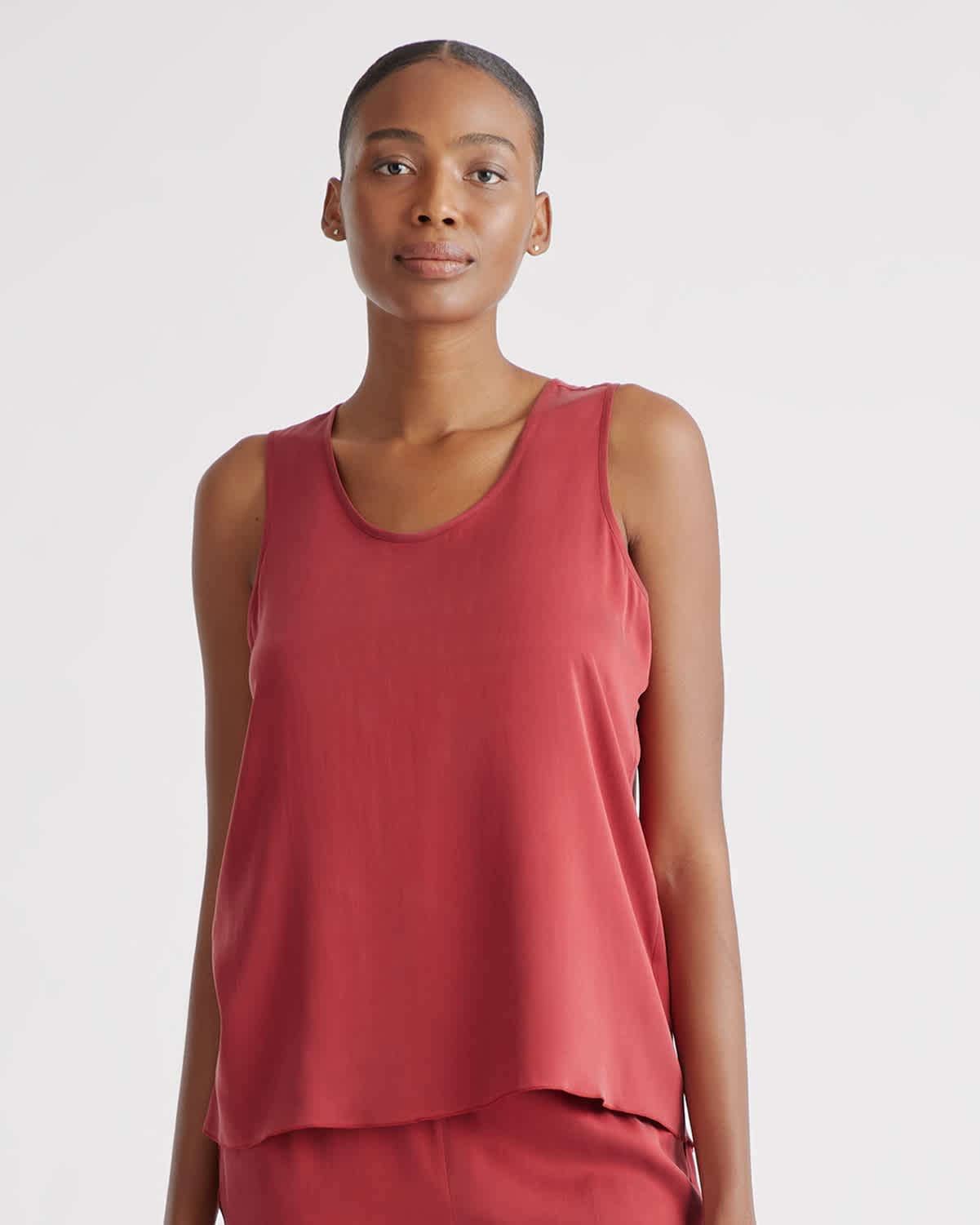 Crimson 100% Washable Silk Pajama Tank