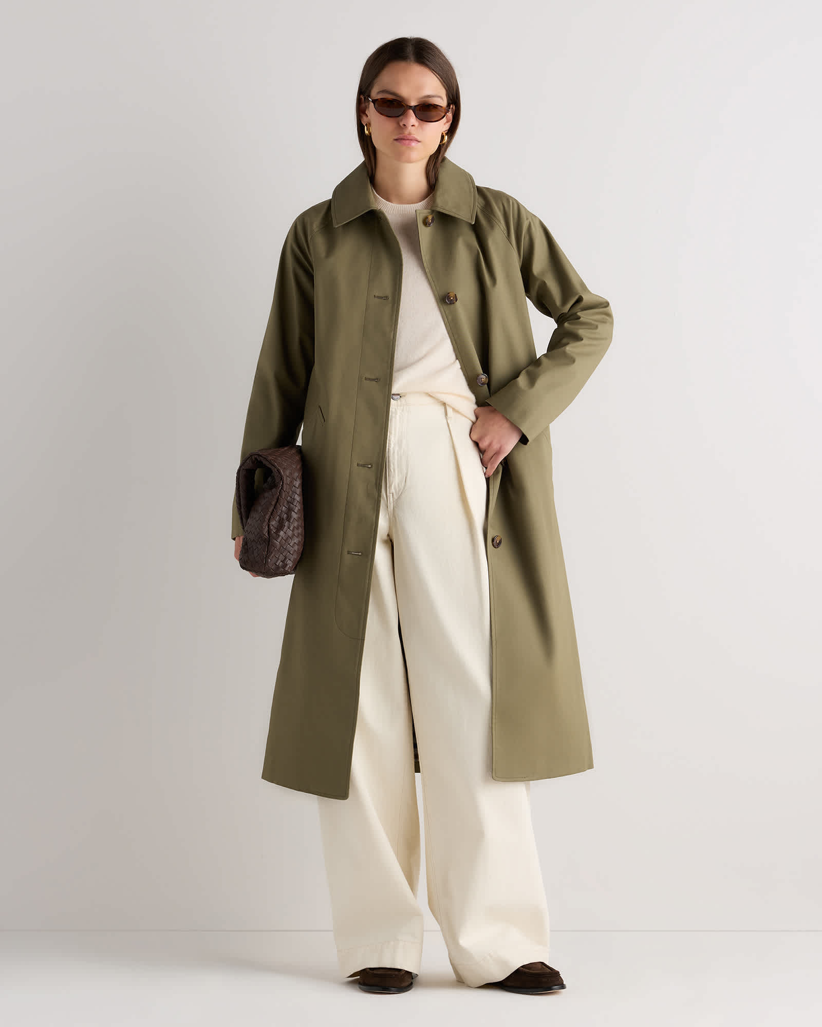 Bayberry Olive Comfort Stretch Mac Coat