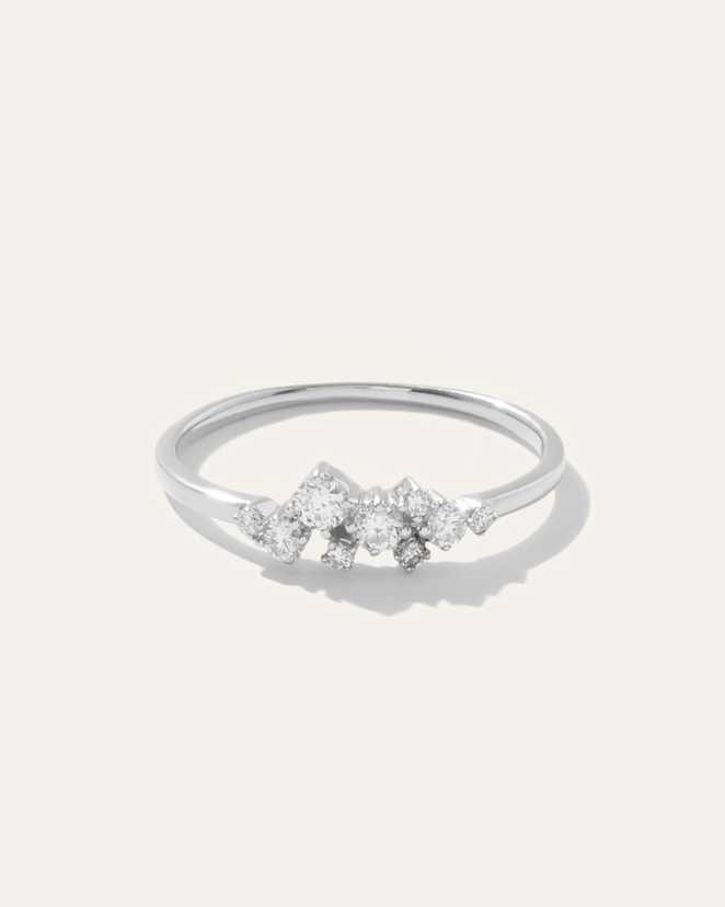 White Gold 14K Gold Diamond Scatter Ring