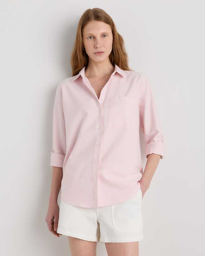 Opal Pink Organic Cotton Relaxed Oxford Shirt