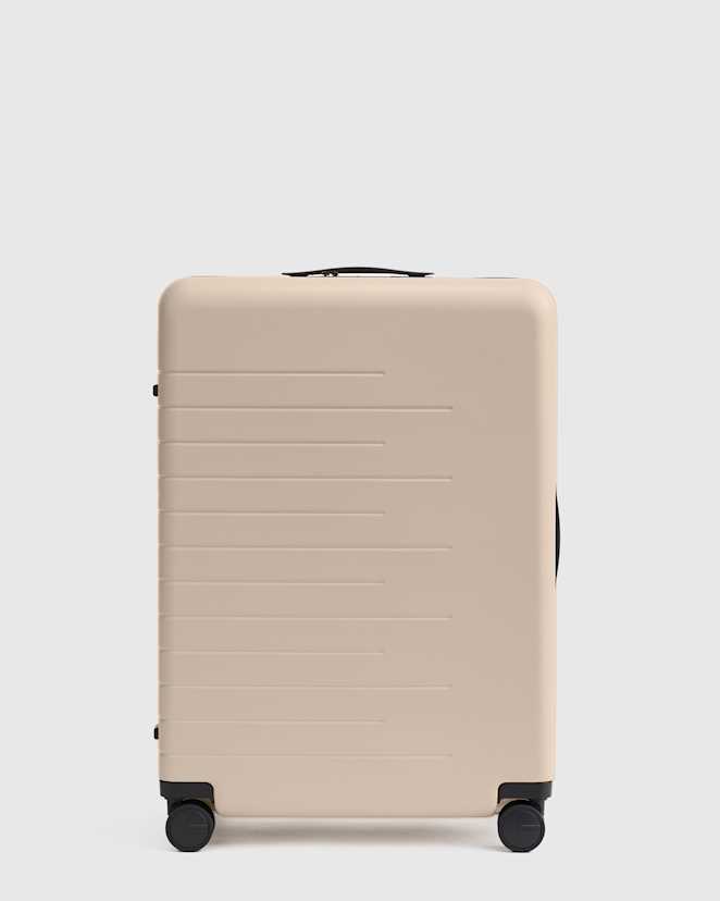 Tan Expandable Medium Check-In Suitcase