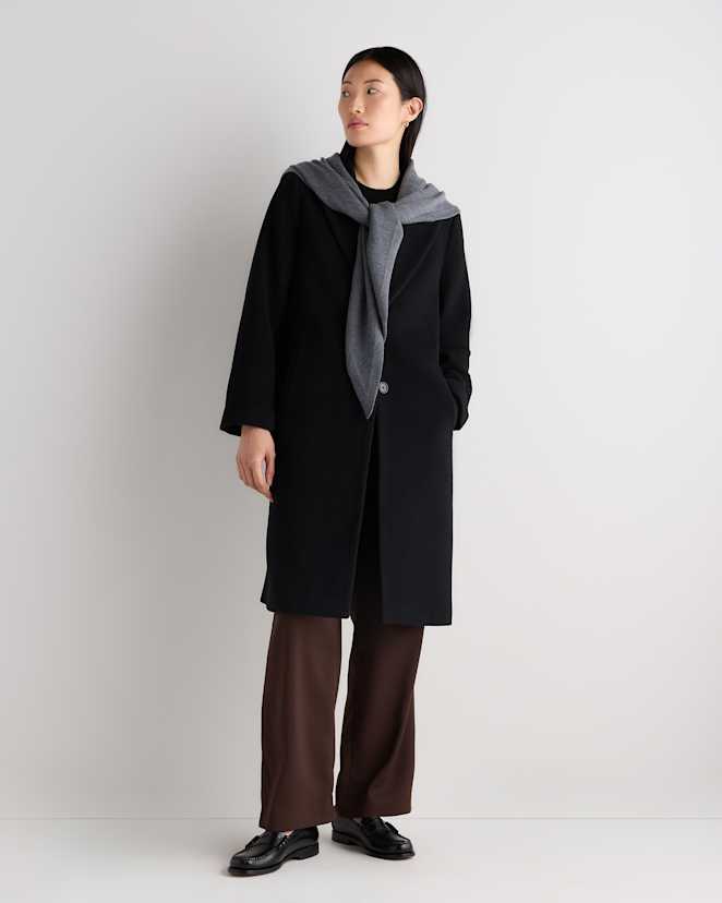 Charcoal 100% Merino Wool Large Triangle Scarf