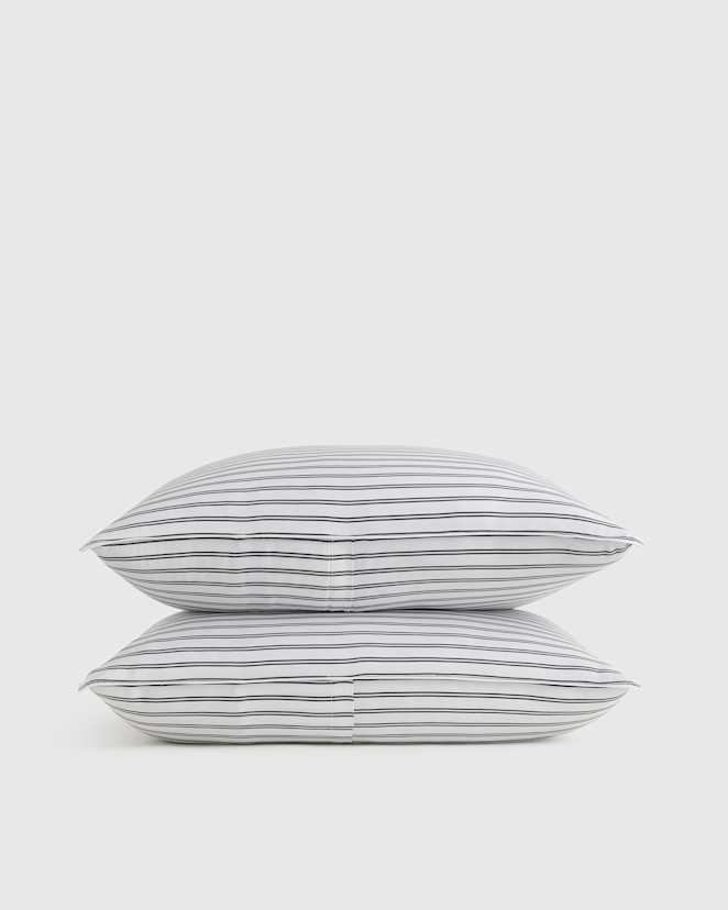 Double Stripe Nightfall Bamboo Sham Set