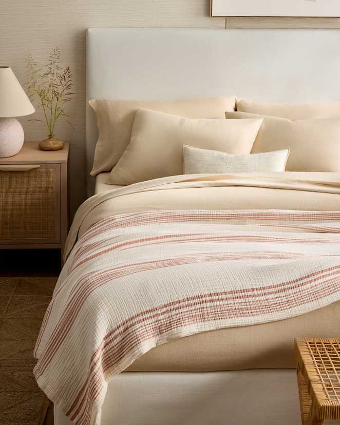 Sedona Stripe Organic Cotton Gauze Stripe Blanket