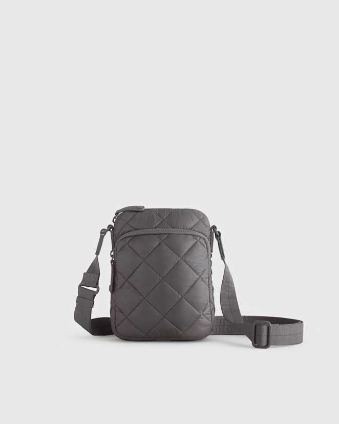 Charcoal Transit Quilted Phone Crossbody
