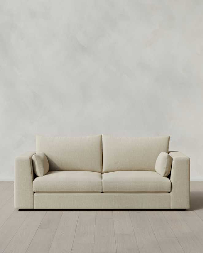 Sand Oasis Sofa in Performance Linen