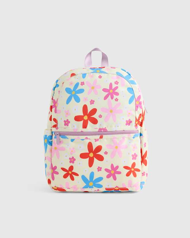 Daisies Recycled Double Pocket Backpack