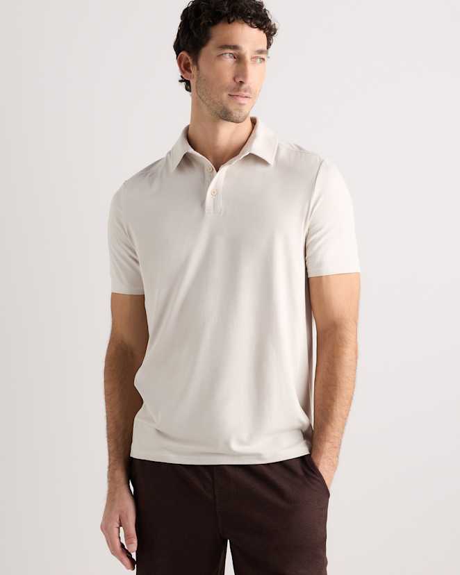 Solid Chalk Flowknit Breeze Performance Polo