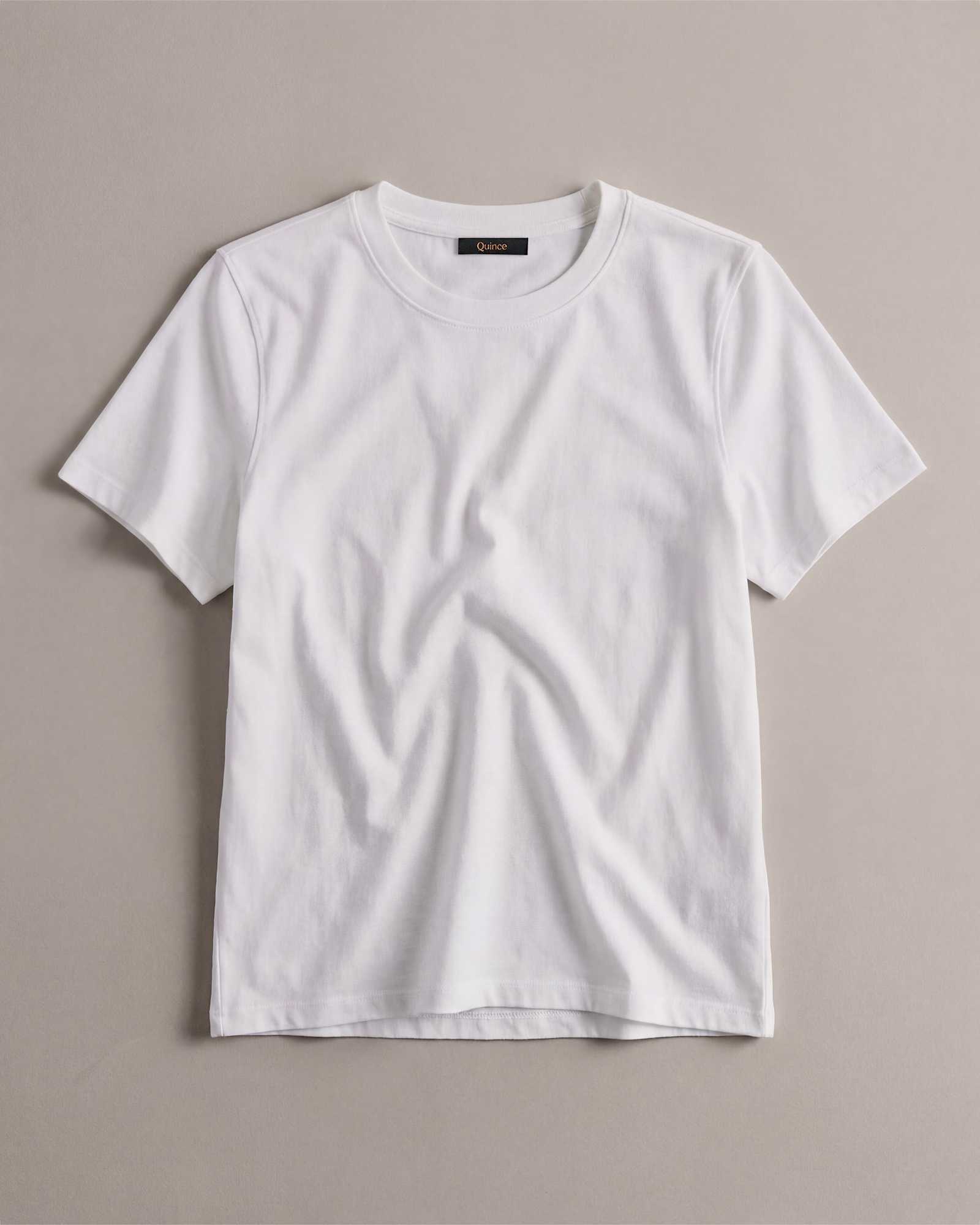 Classic White 100% Organic Cotton Boxy Crewneck Tee