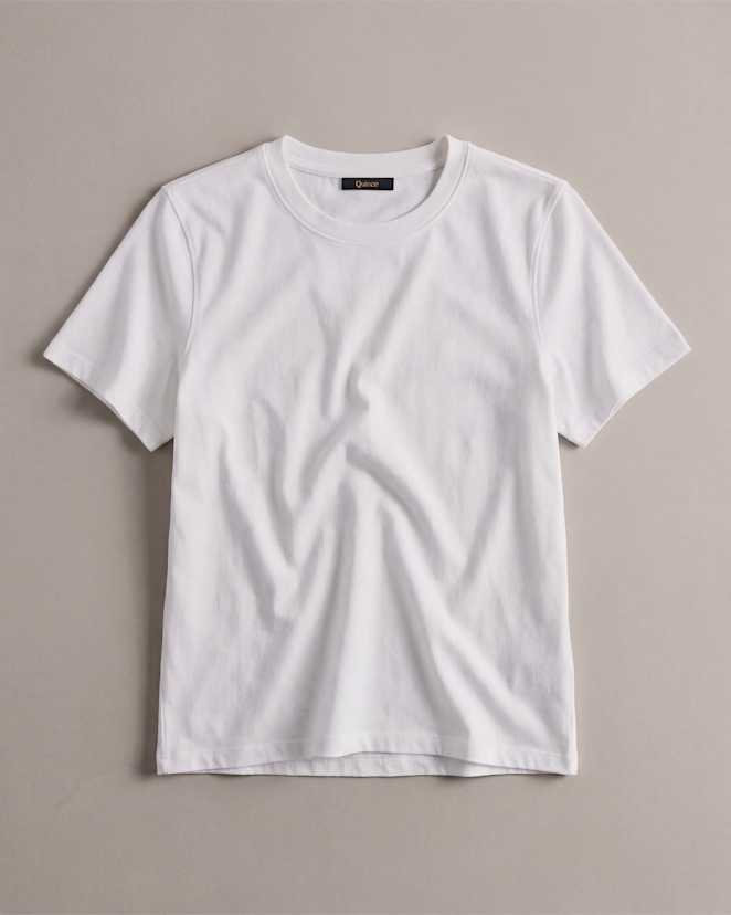 Classic White 100% Organic Cotton Boxy Crewneck Tee