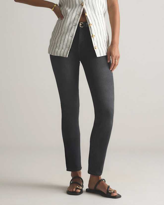 Faded Black Jean ajusté et droit Luna Stretch