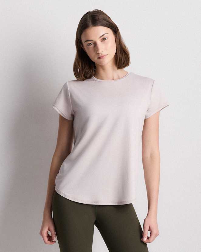 Heather Granite Grey Flowknit Breeze Tee