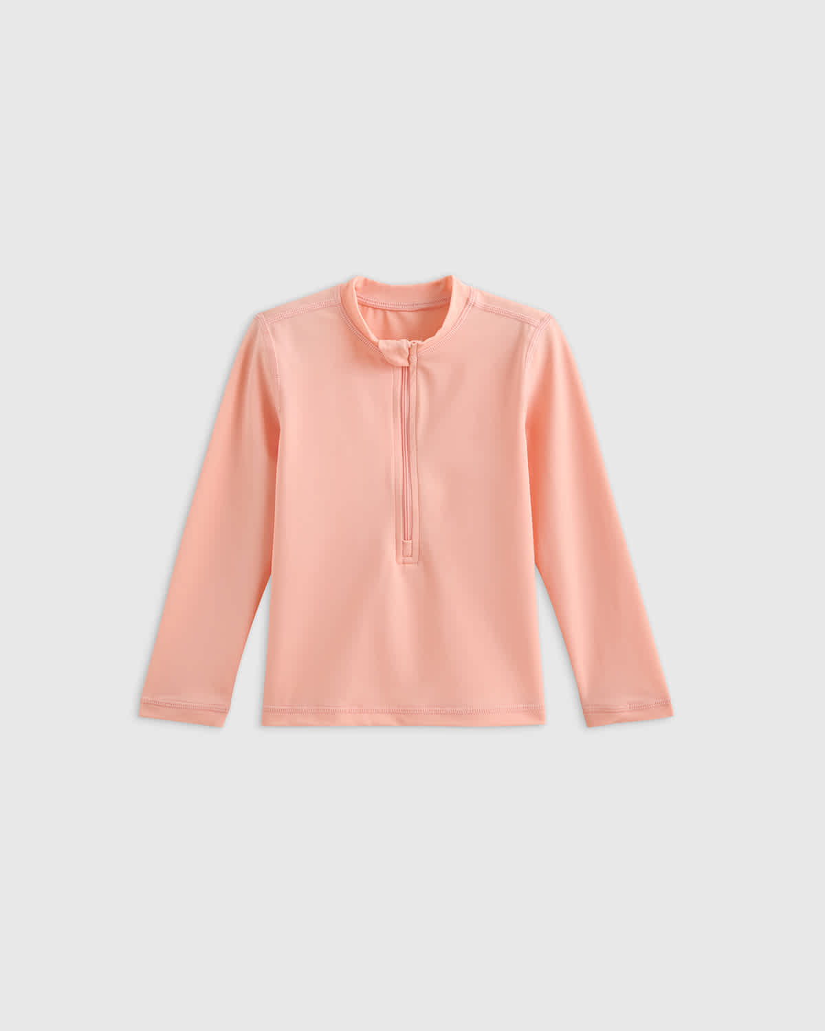 soft-pink Long Sleeve Zip-Up Rash Guard