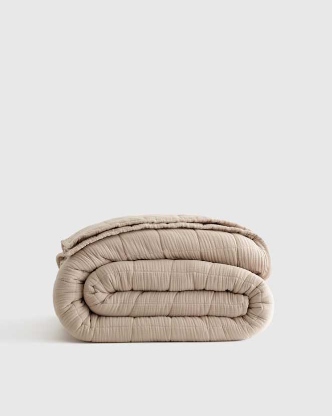 Dune Organic Airy Gauze Box Quilt