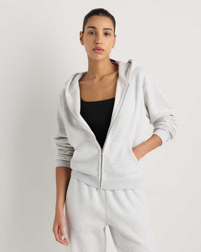 Light Heather Grey Everyday Fleece Full-Zip Hoodie