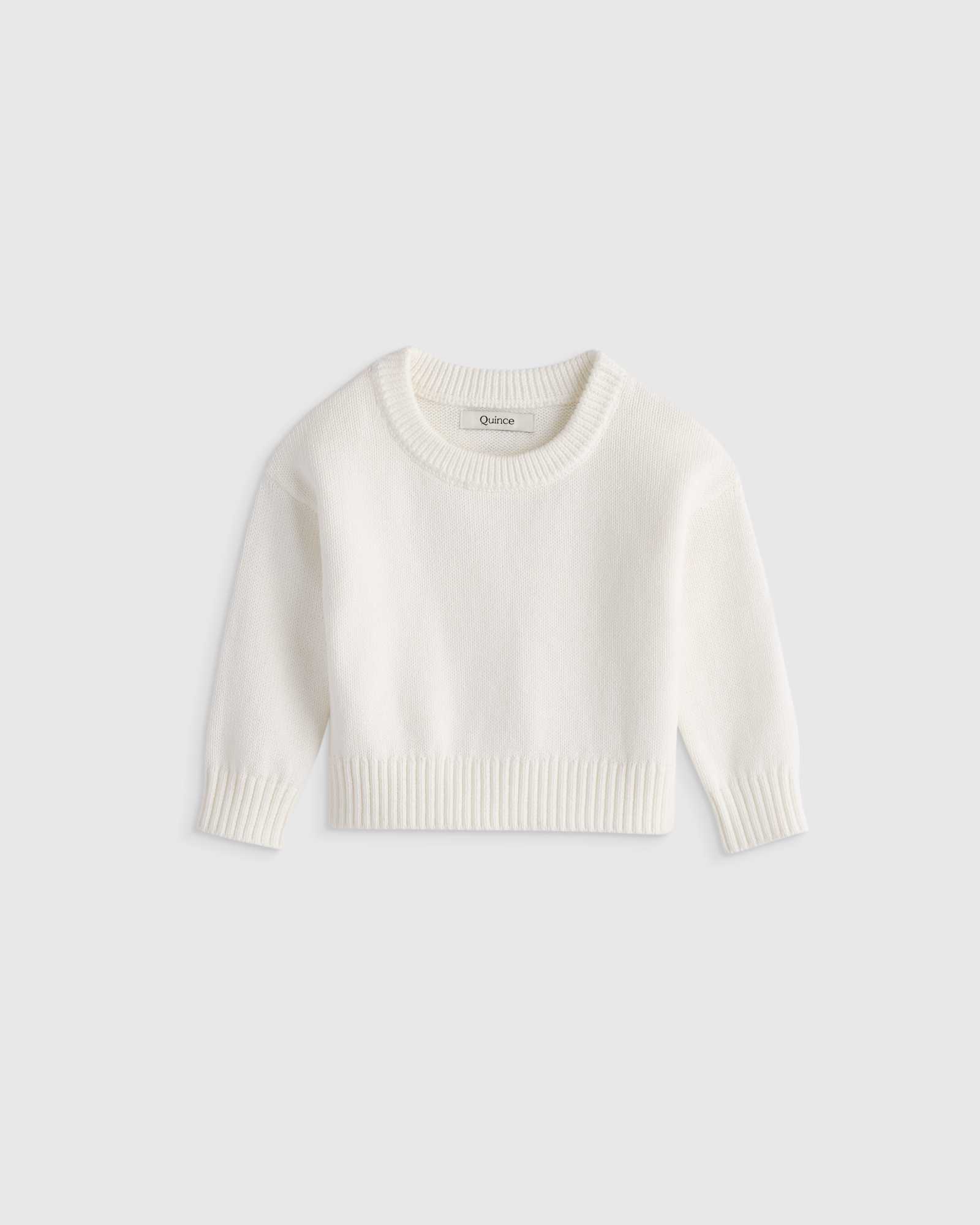 ivory 100% Organic Cotton Crewneck Sweater