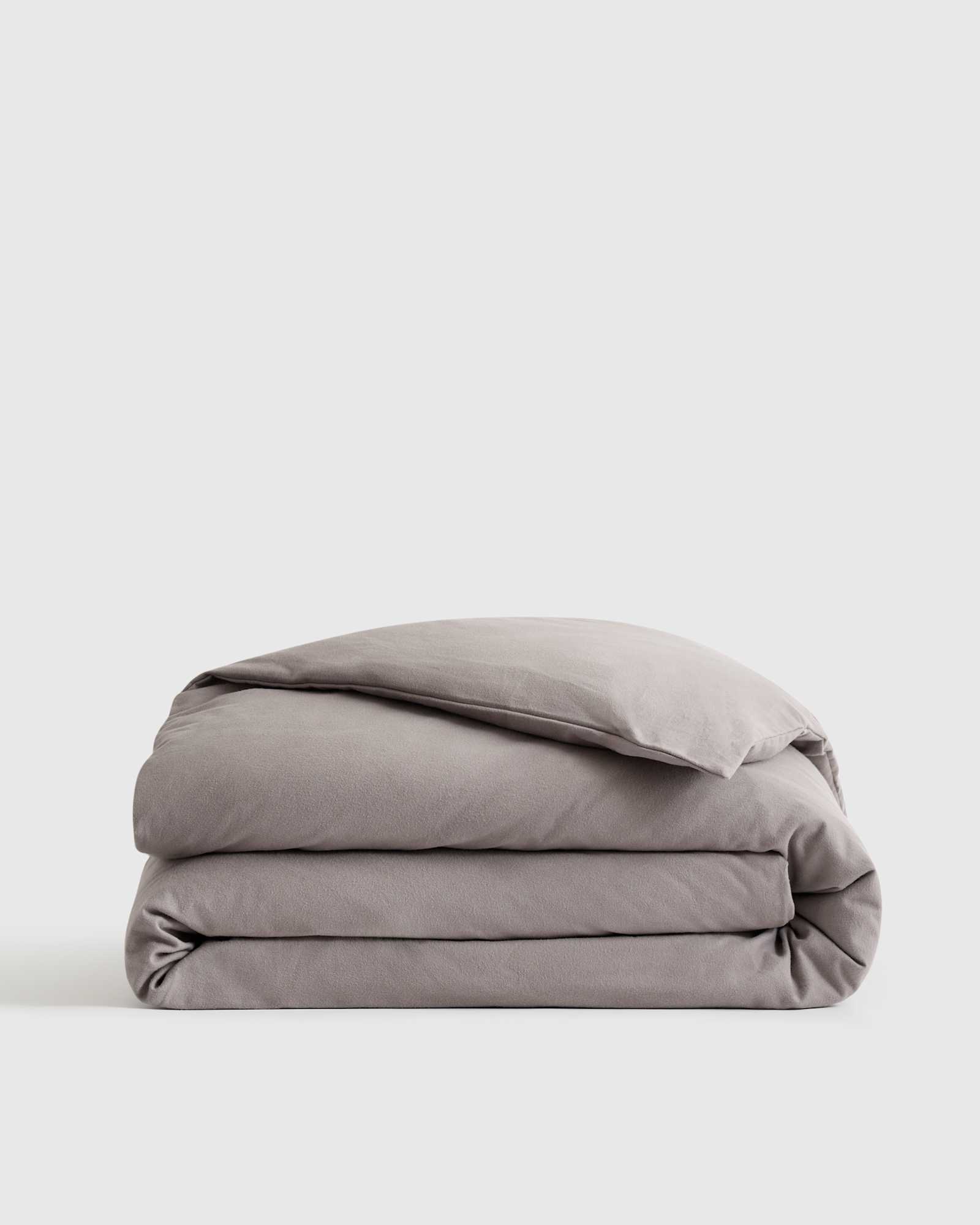 grey Luxury Organic Flannel Duvet Cover