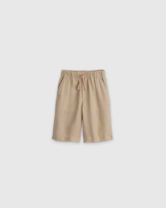 Driftwood 100% European Linen Pull-On Shorts