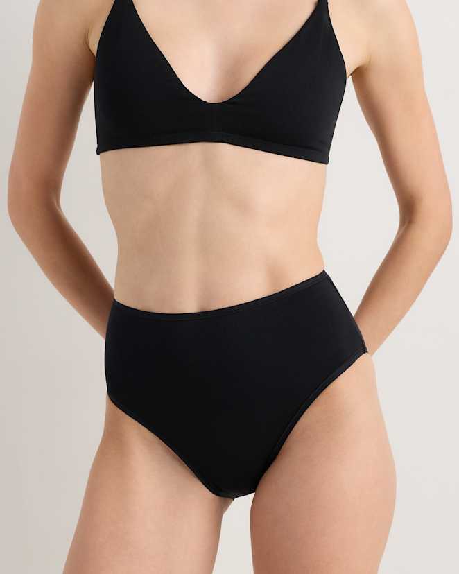 Black/Sand/Heather Grey Organic Cotton High-Waisted Brief (6-Pack)