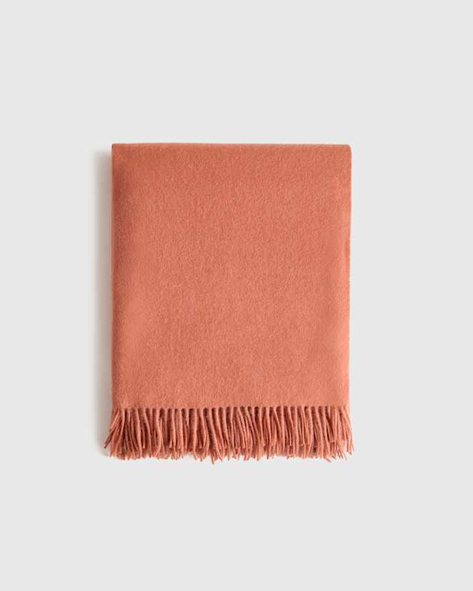 Persimmon Mongolian Cashmere Throw