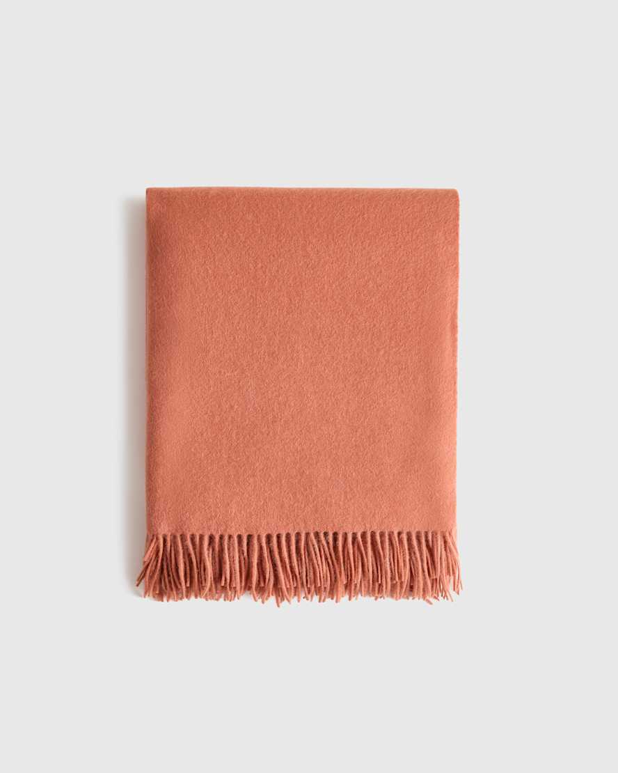 Persimmon Mongolian Cashmere Throw
