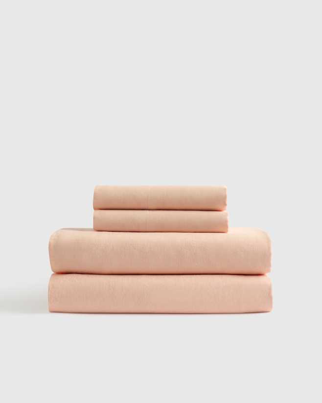 Peach Ensemble de draps en lin européen