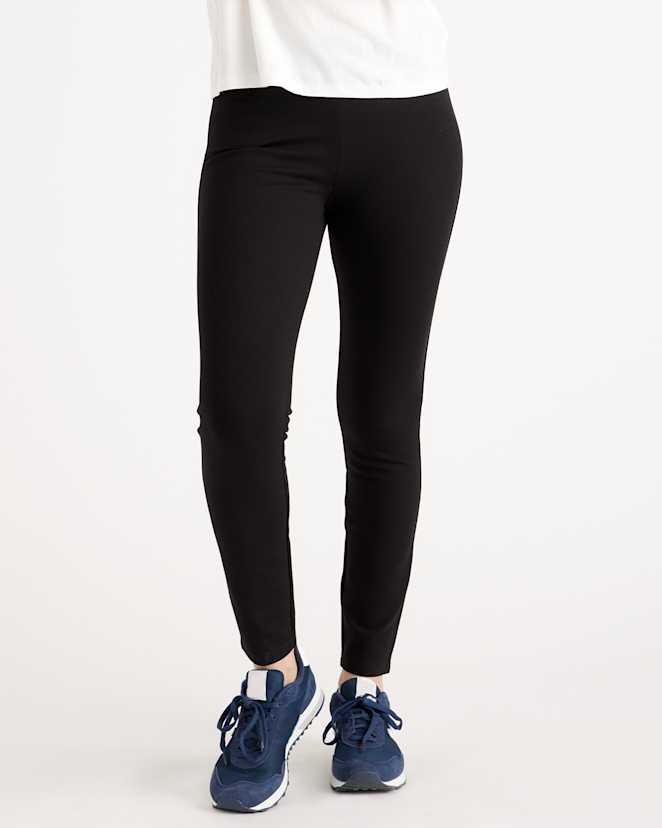 Black Ultra-Stretch Ponte Skinny Pants
