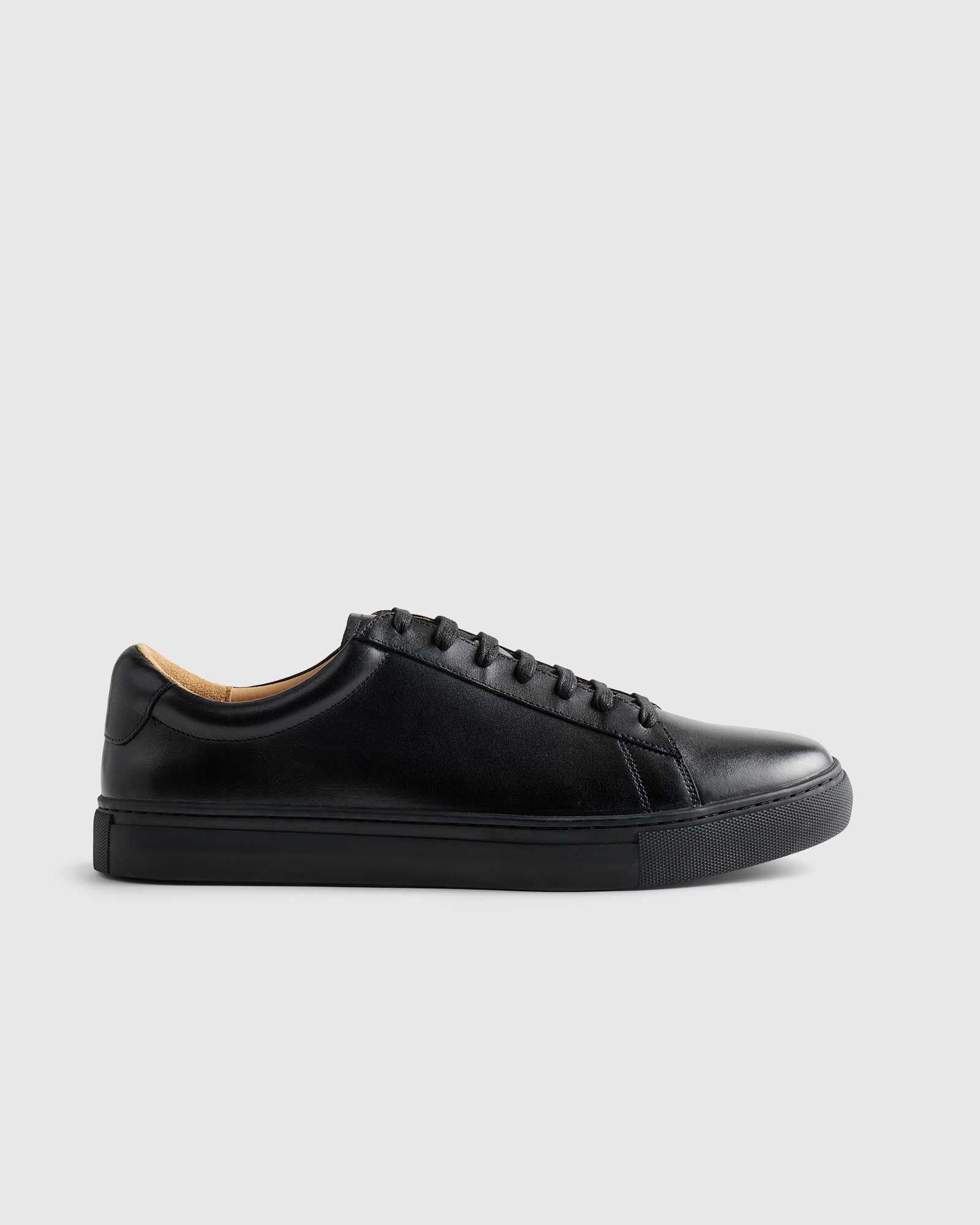 Black/Black Italian Leather Everyday Sneaker