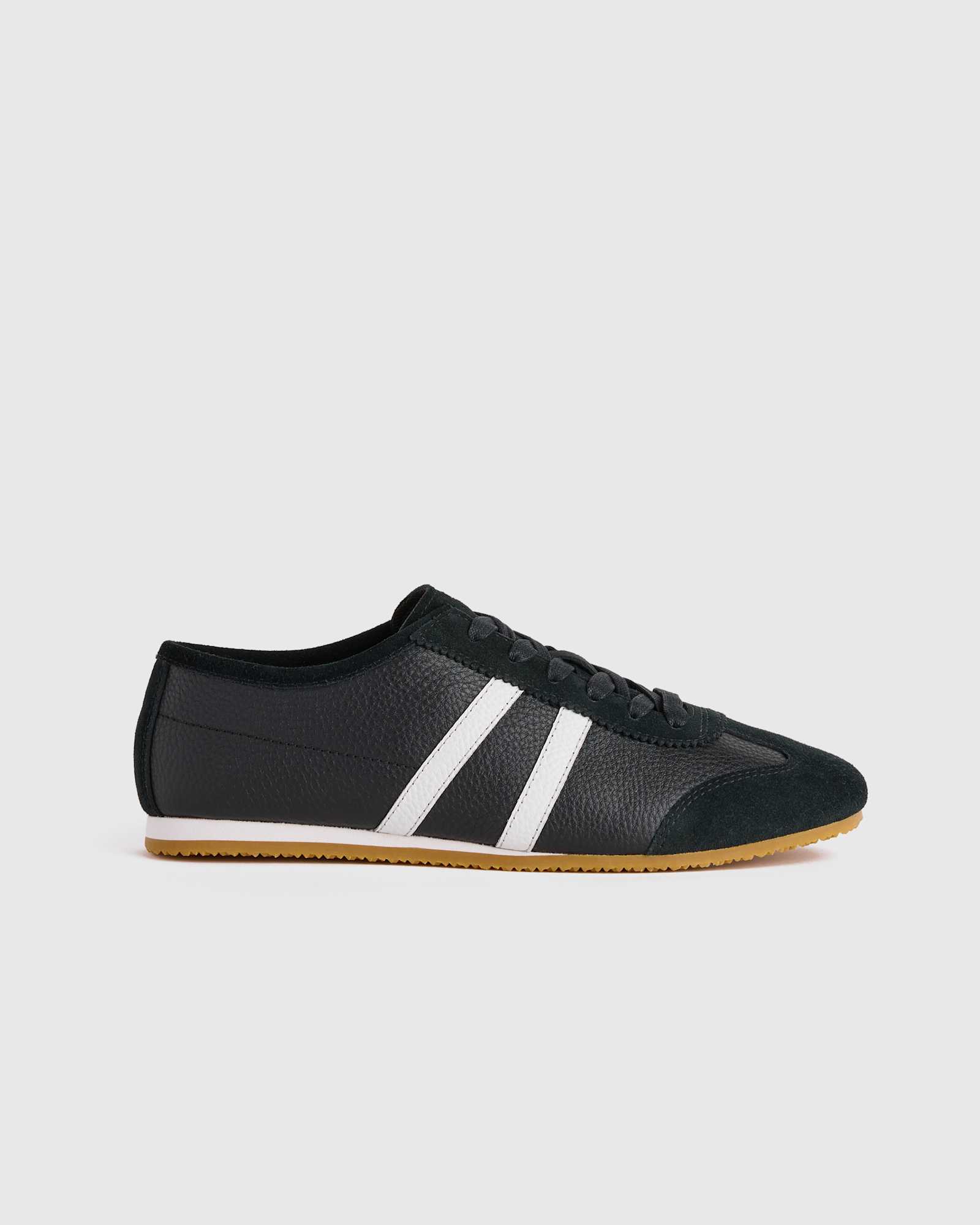 W--392 Italian Leather and Suede Low Profile Sneaker BLA 20402 CROPPED