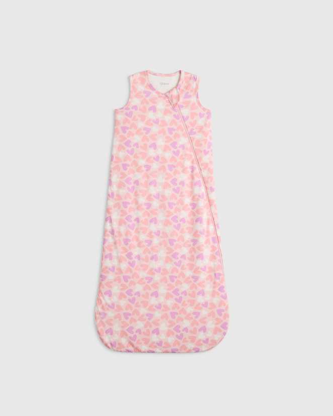 Lavender Hearts Bamboo Sleep Bag 1.5 TOG
