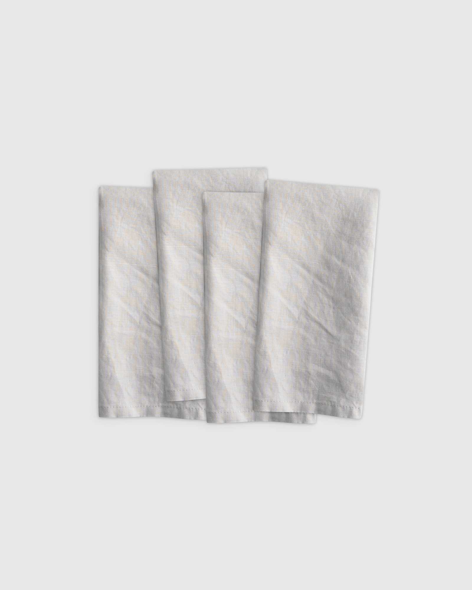 Linen Light Grey 4 light-grey European Linen Napkins (Set of 4)