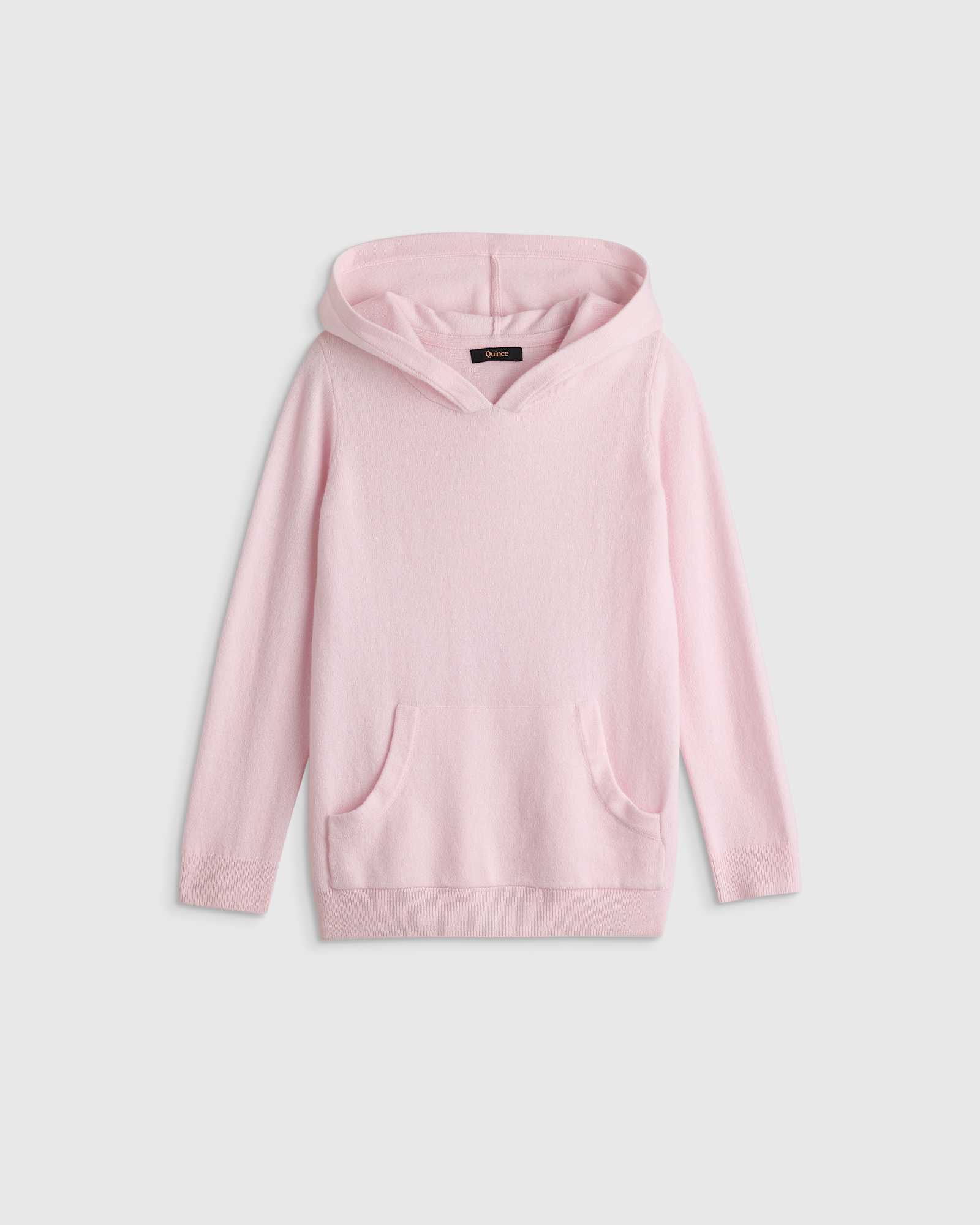 Minimal Pink Washable Cashmere Hoodie