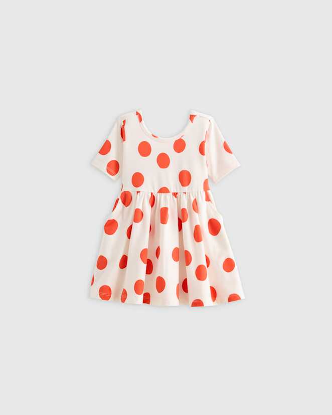 Red Dots Organic Cotton Skater Dress