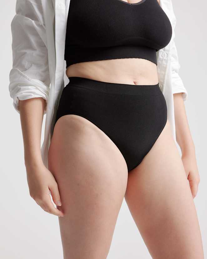 Black Smoothing Comfort High-Waisted Brief (6-Pack)