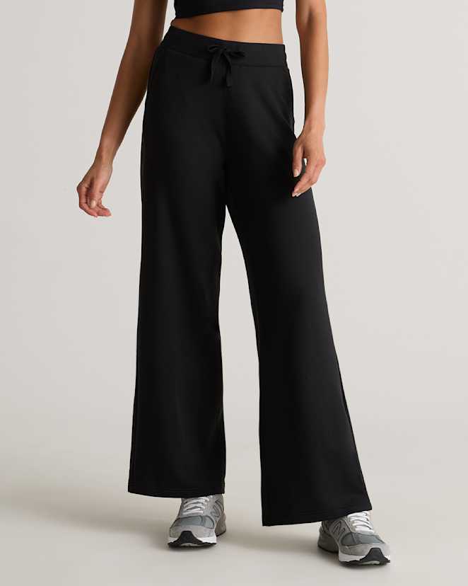 Black SuperSoft Fleece Wide Leg Pants