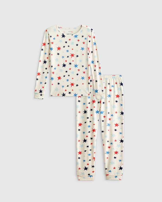 Star Burst Bamboo Long Sleeve and Pant Pajama Set