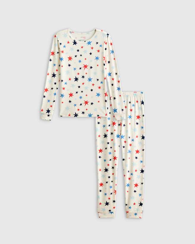 Star Burst Bamboo Long Sleeve and Pant Pajama Set