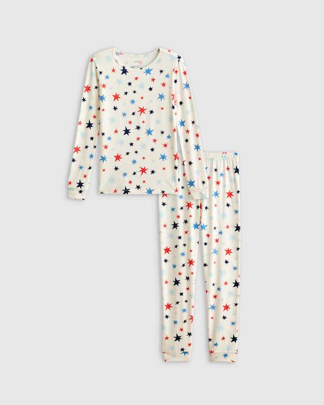 Star Burst Bamboo Long Sleeve and Pant Pajama Set